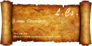 Lamp Csongor névjegykártya